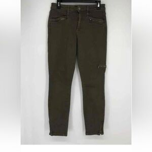 PAIGE Olive Green Stretch Skinny Ankle Jeans Waist 28